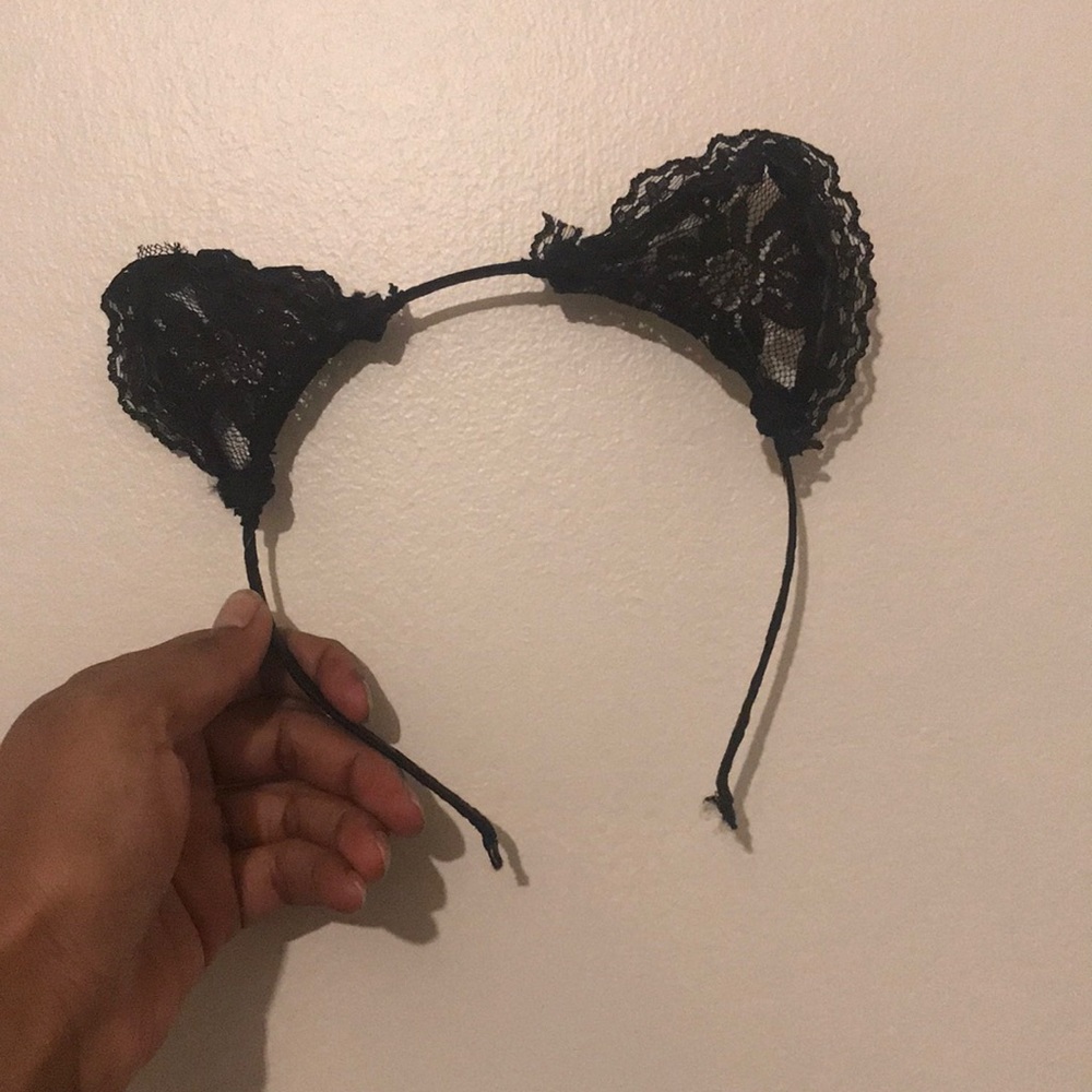 Vintage laced cat headband